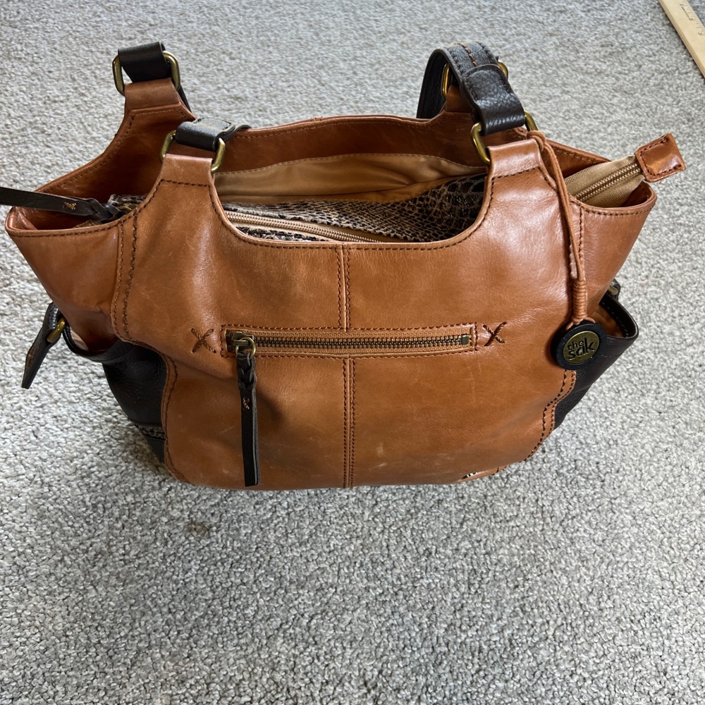 The Sak kendra satchel‎ Leather shoulder bag Med Brown hobo purse western indie